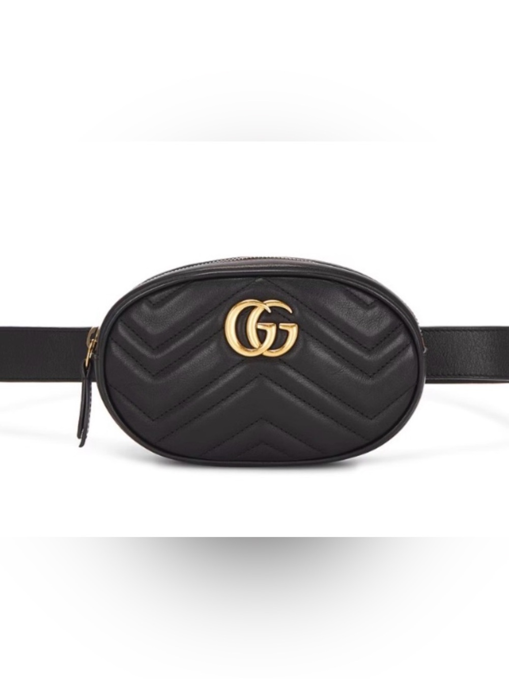 Gucci GG Marmont Belt Bag Matelasse Leather 85-34 Black